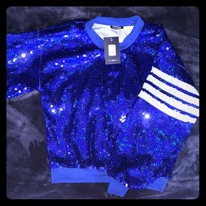 Long sleeve sequins fashion nova sweatshirt